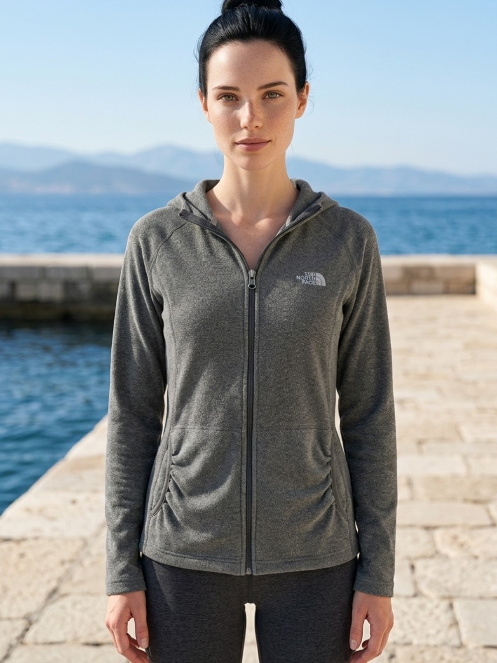 The North Face Women’s Grey Full-Zip Hooded Jacket